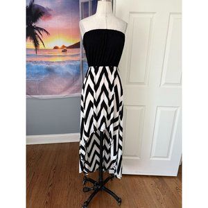 Joel black and white strapless dress XS/S